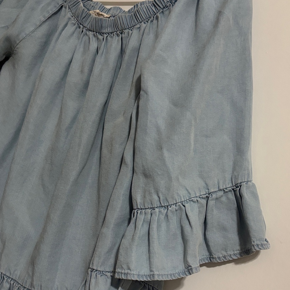 Cute Ruffled Women's Denim shirt buy Jane & Delancey - Picture 2 of 5